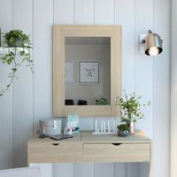 Espejo Perla - Rovere/Blanco