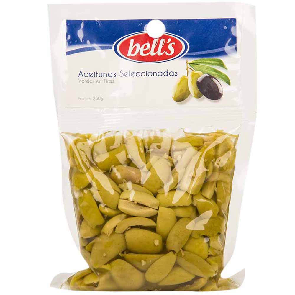 Aceitunas en Conserva BELL'S Botija en Tiras Bolsa 250g