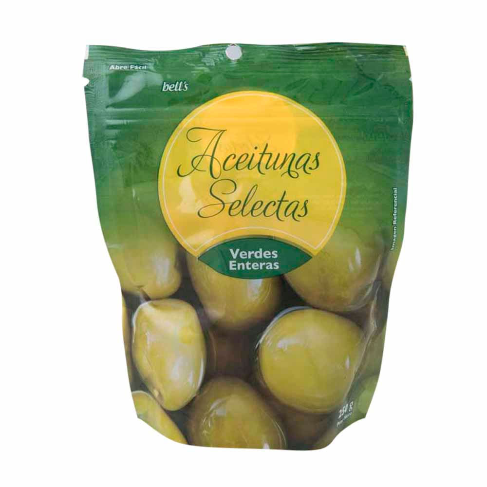 Aceitunas en Conserva BELL'S Verdes Enteras Bolsa 250g