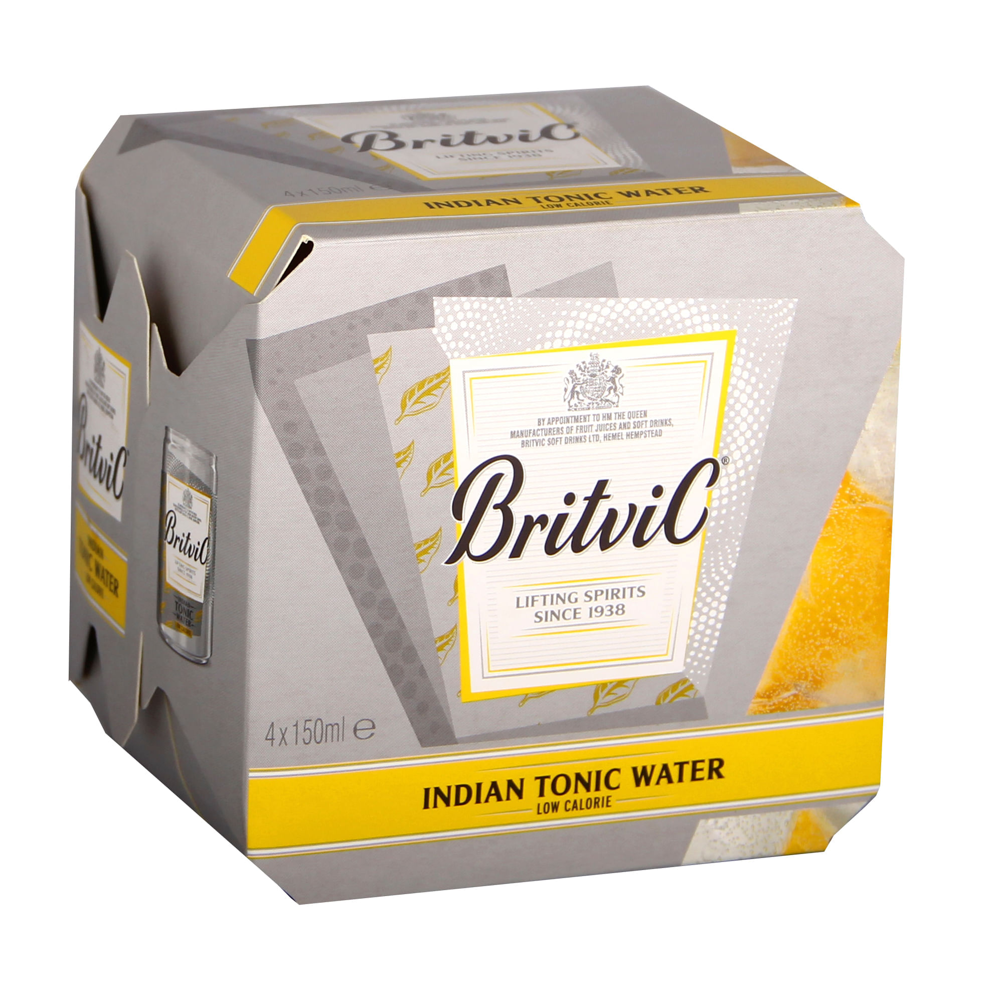 Agua Tónica BRITVIC Low Calorie Lata 150ml Paquete 4un