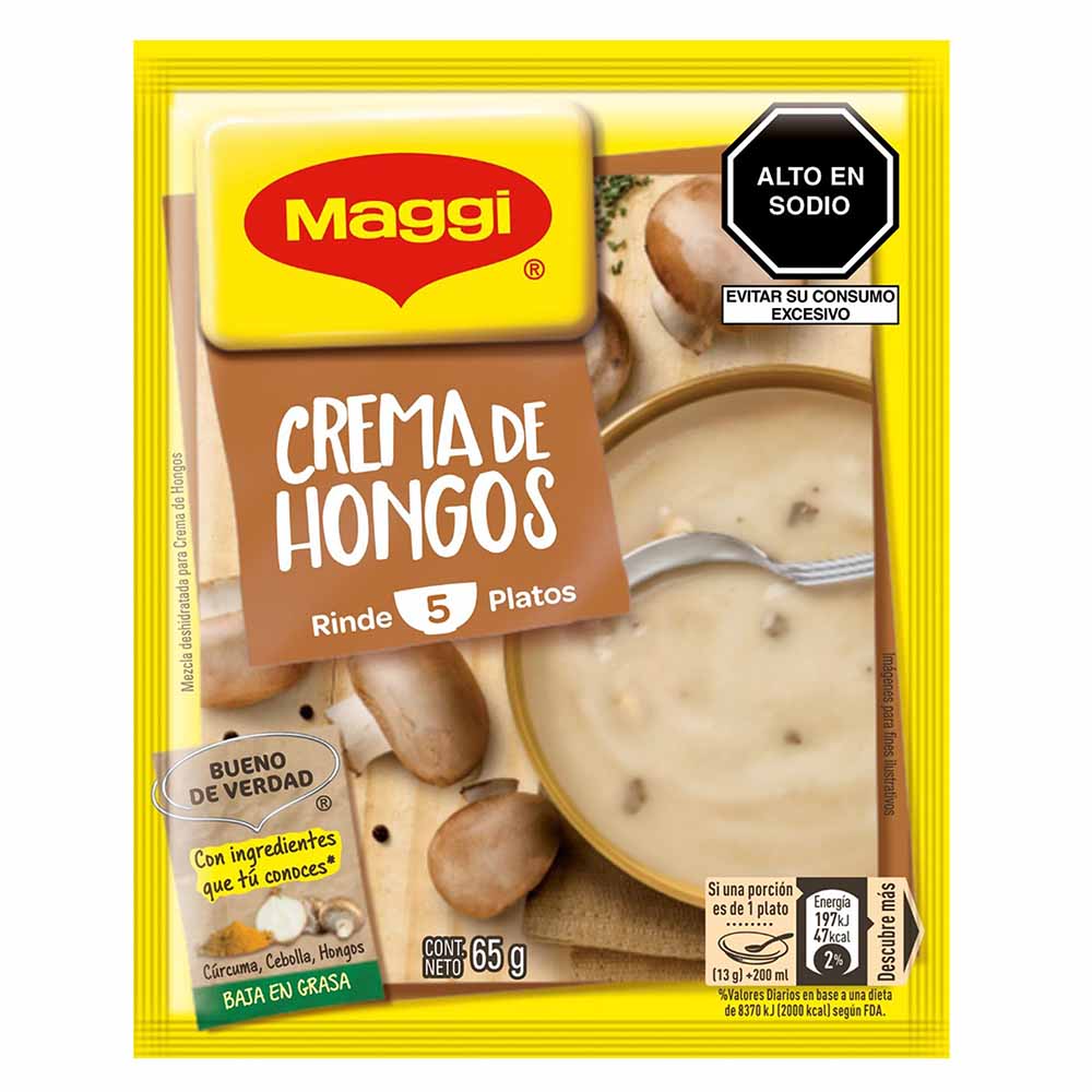 Crema Instantánea MAGGI Champiñones Bolsa 65g