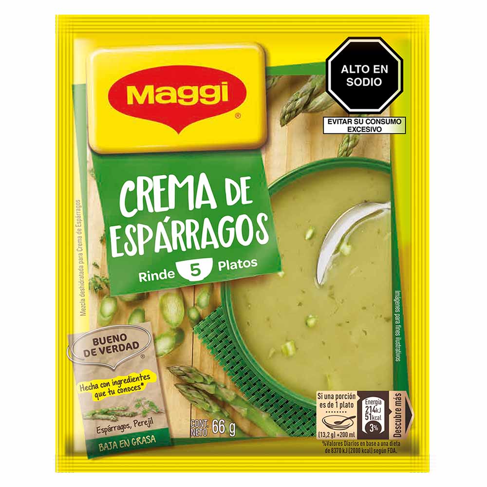 Crema Instantánea MAGGI Espárragos Sobre 66g