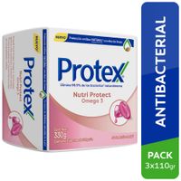 Jabón Antibacterial Protex Omega3 Barra 110g Paquete 3un