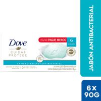 Jabón Antibacterial DOVE Barra 90g Paquete 6un