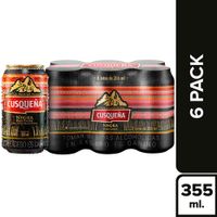Cerveza CUSQUEÑA Negra Lata 355ml 6 Pack