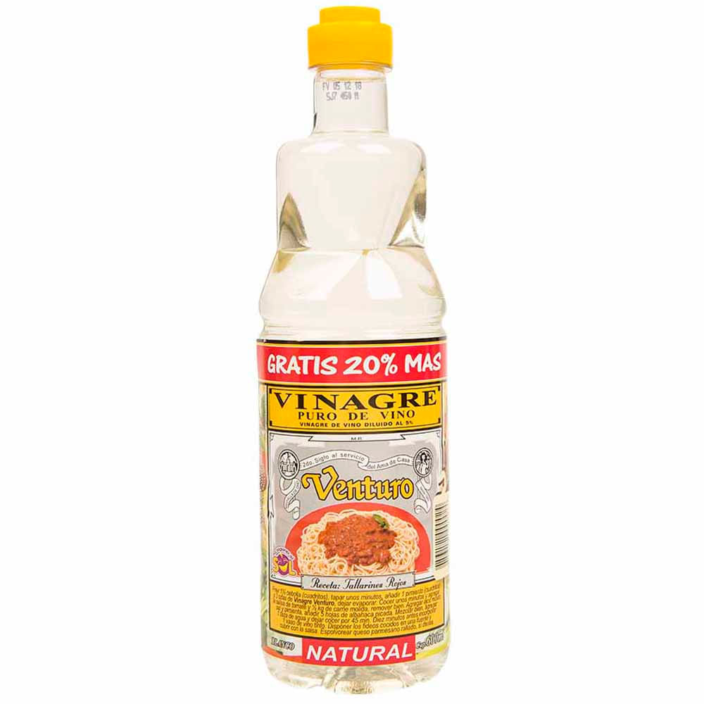Vinagre Blanco VENTURO Botella 600ml