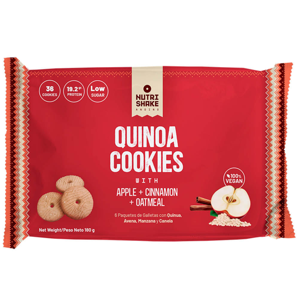 Galletas Integrales NUTRISHAKE de Manzana, Canela y Avena Bolsa 6un