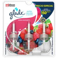 Ambientador en Aceite GLADE Mora Repuesto 21ml Paquete 3un