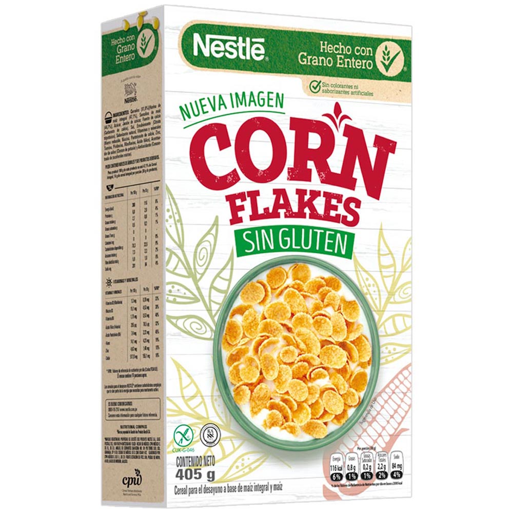 Cereal Integral NESTLÉ Corn Flakes Caja 405g