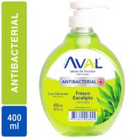 Jabón Líquido Antibacterial AVAL Eucalipto Fresco Frasco 400ml