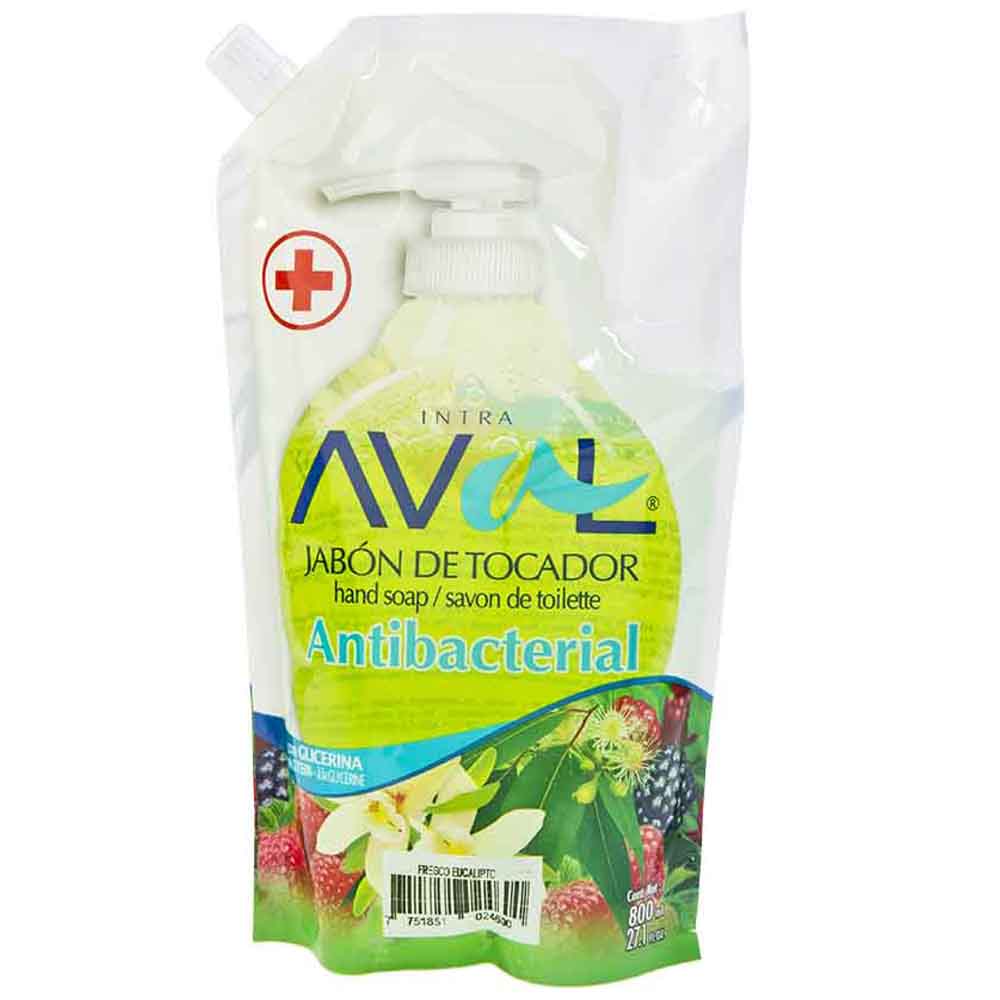 Jabón Líquido Antibacterial AVAL Eucalipto Doypack 800ml
