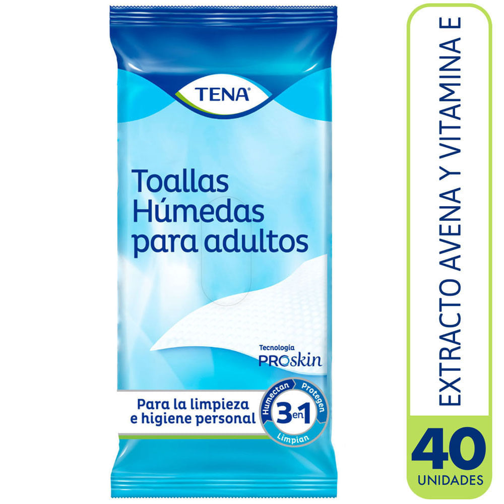 Toallas Húmedas TENA Hipoalergénicas Paquete 40un