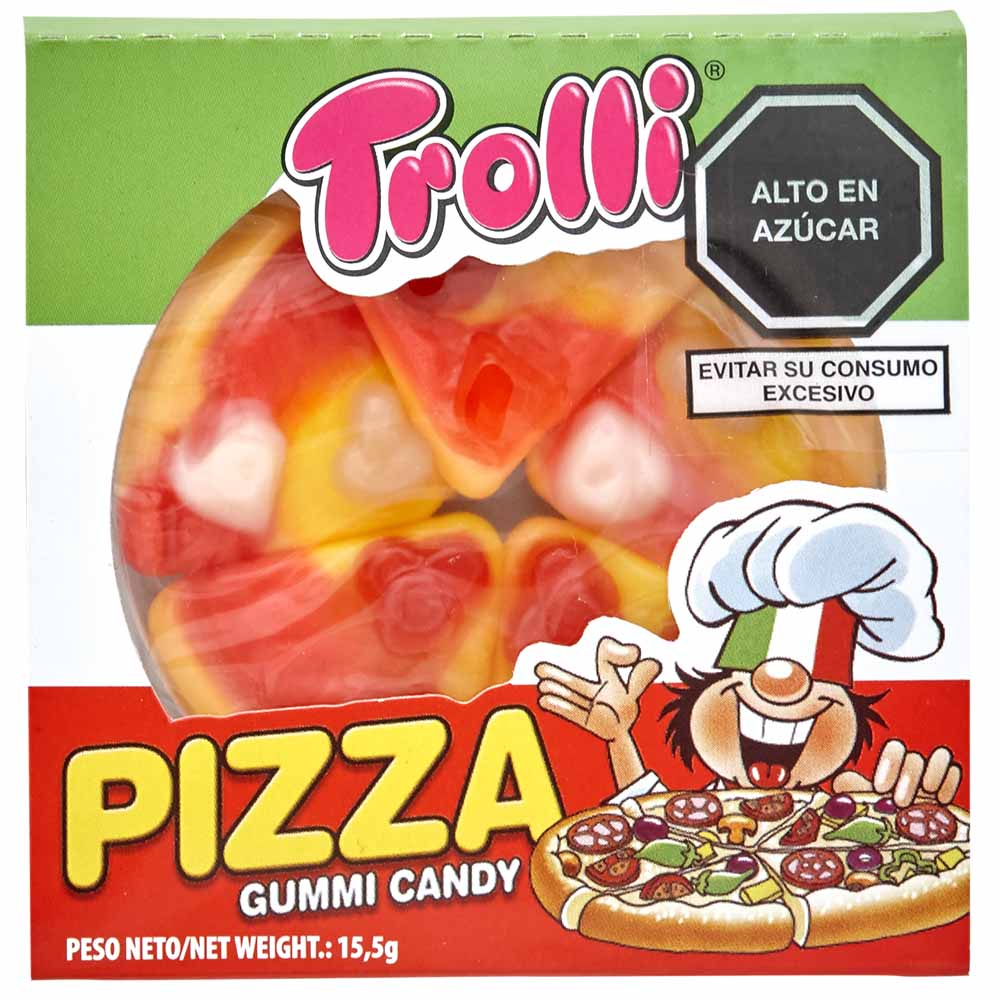 Gomas dulces TROLLI GUMMI PIZZA Sabores surtidos Caja 17Gr