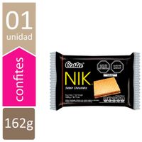 Wafer Cuadrado NIK Relleno con Crema Sabor a Chocolate Paquete 6un