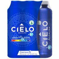 Agua sin Gas CIELO Alcalina Botella 650ml Paquete 6un