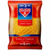 Fideos Números y Letras SAN JORGE Bolsa 250g