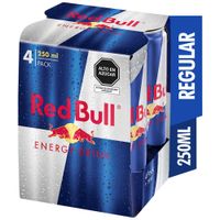 Bebida Energizante RED BULL Lata 250ml Paquete 4un