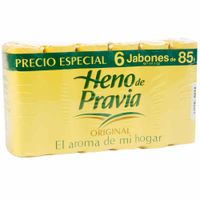 Jabón de Tocador HENO DE PRAVIA Original Barra 85g Paquete 6un