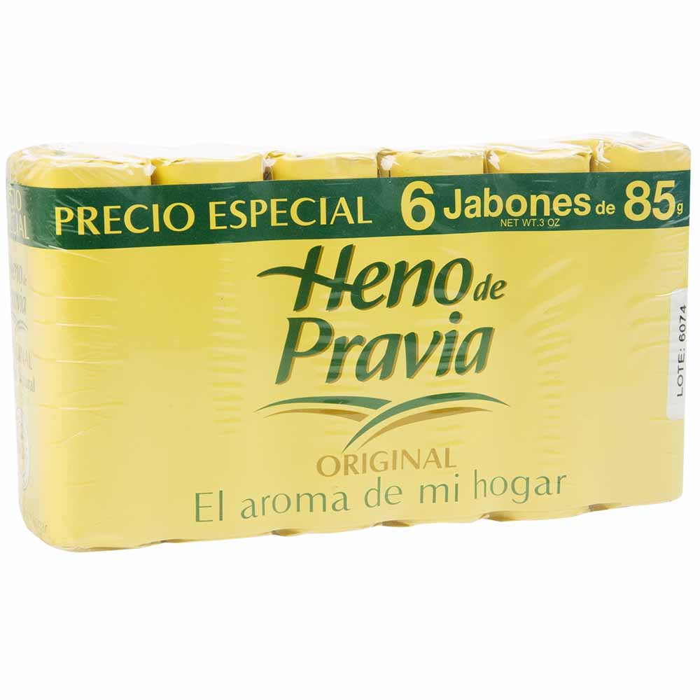 Jabón de Tocador HENO DE PRAVIA Original Barra 85g Paquete 6un