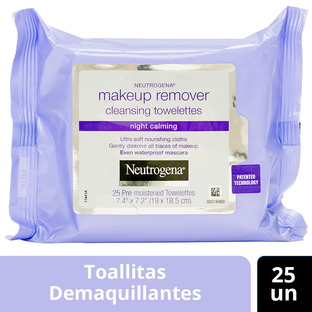 Cuidado facial NEUTROGENA Toallitas desmaquillantes night calming Paquete 25un