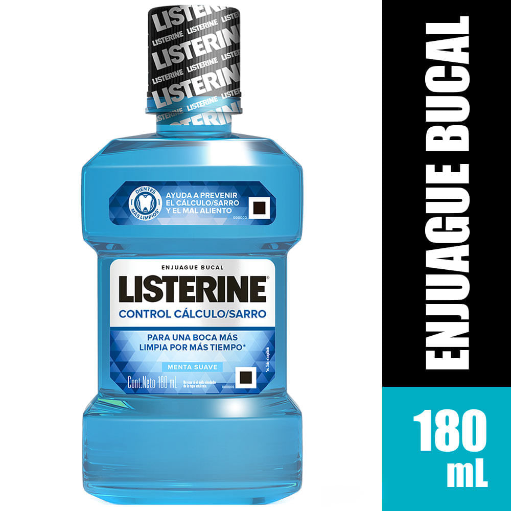Enjuague Bucal LISTERINE Menta Suave Botella 180ml