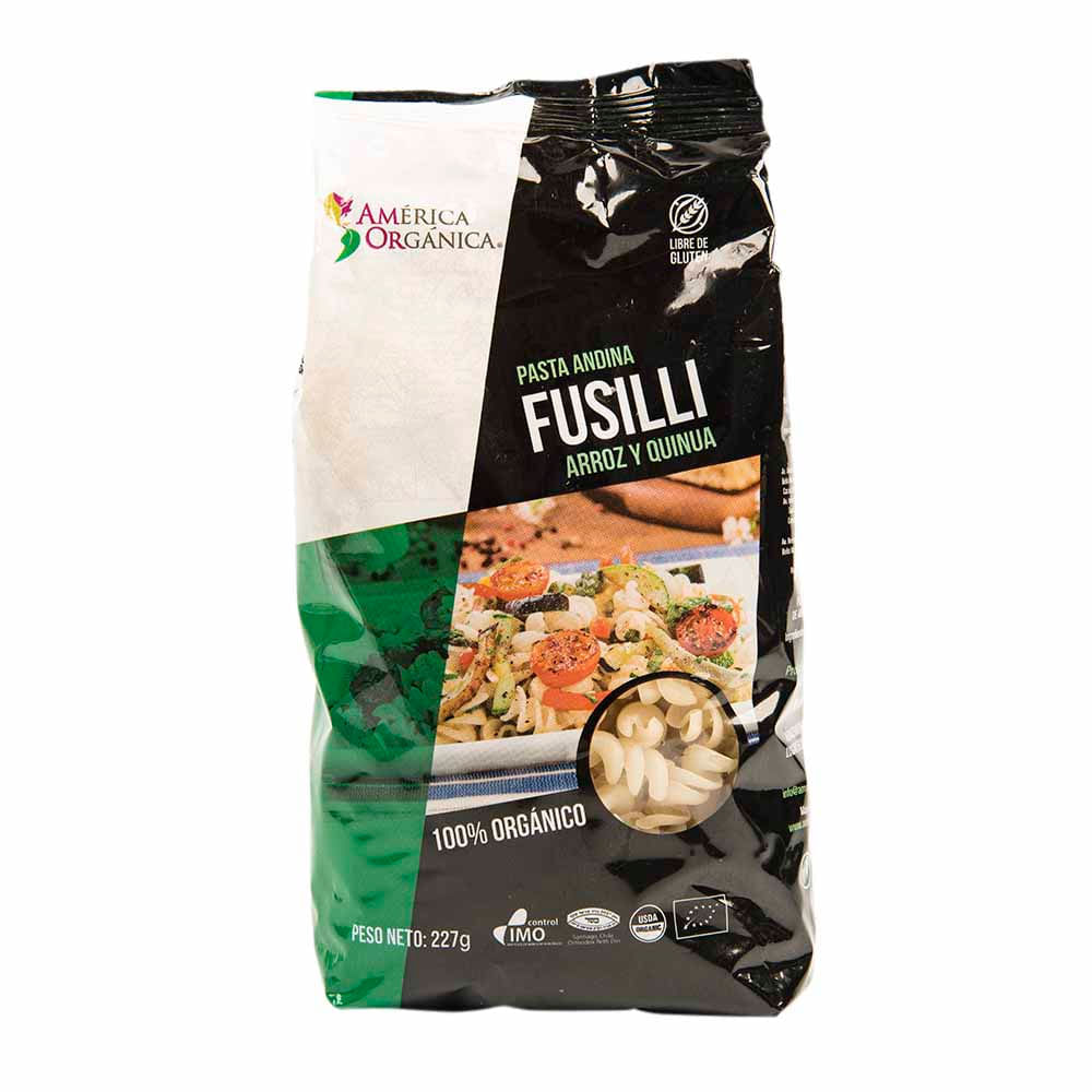 Fideos AMÉRICA ORGÁNICA Pasta Fusilli sin Gluten Caja 227g