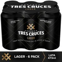Cerveza TRES CRUCES Lata 473ml Pack 6un