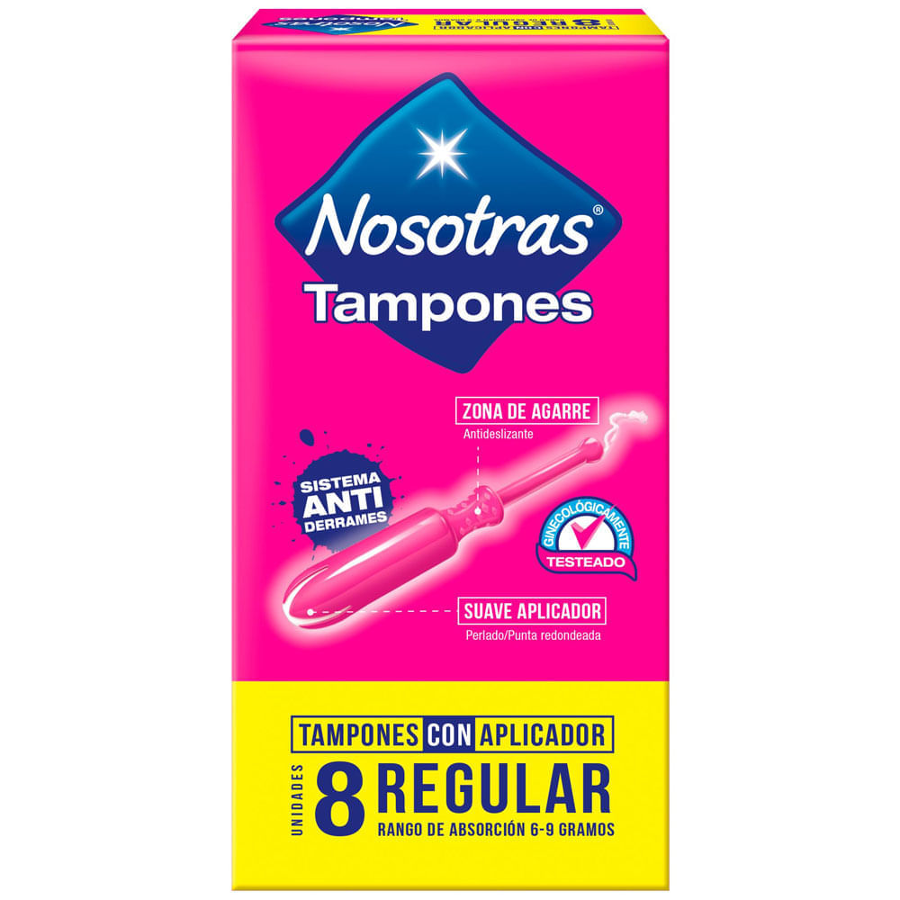 Tampón NOSOTRAS con Aplicador Regular Caja 8un