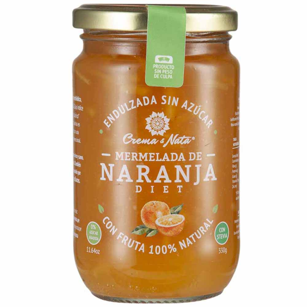 Mermelada de Naranja CREMA&NATA Diet sin Azúcar Frasco 330g