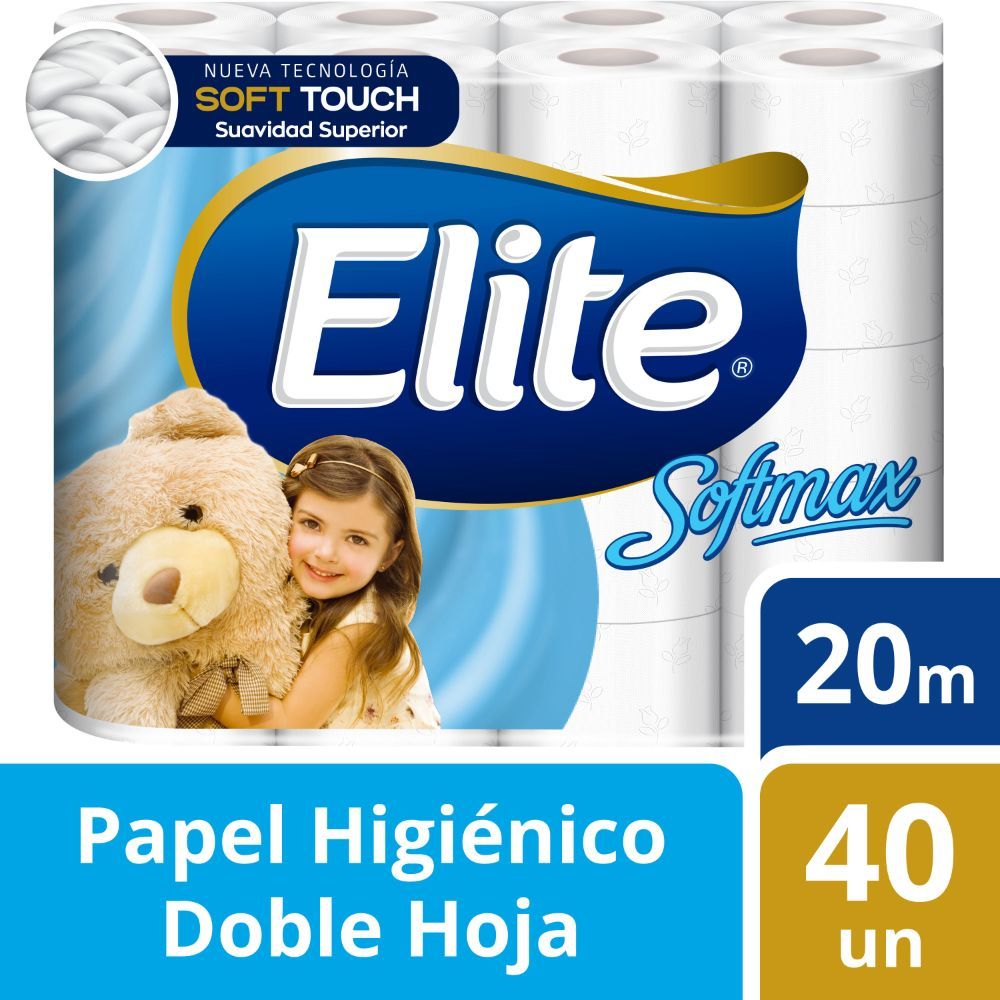Papel Higiénico ELITE Doble Hoja Paquete 40un