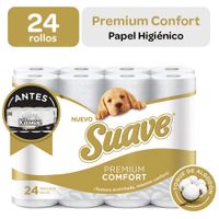 Papel Higiénico SUAVE Premium Confort Triple Hoja Paquete 24un