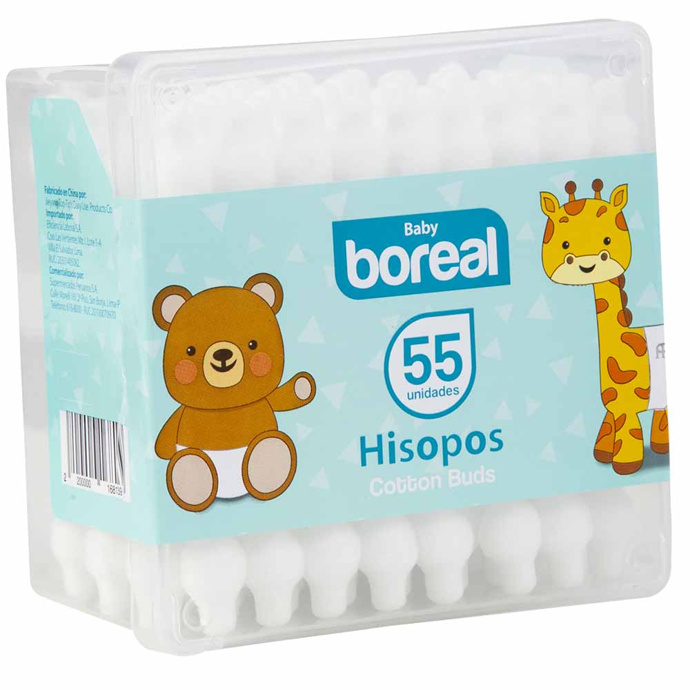 Hisopos para Bebé BOREAL Paquete 55un