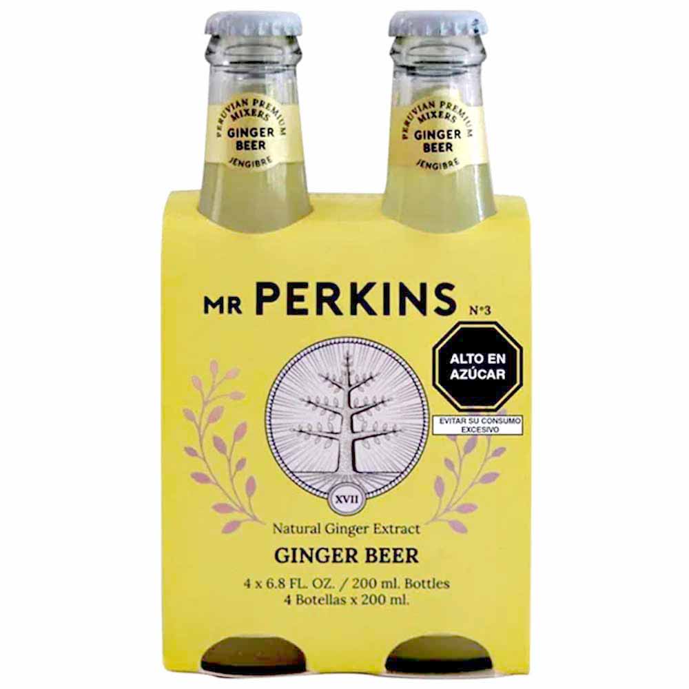 Ginger Beer MR PERKINS Botella 200ml Paquete 4un