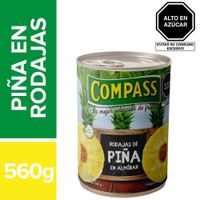 Piña en Rodajas COMPASS Lata 560g