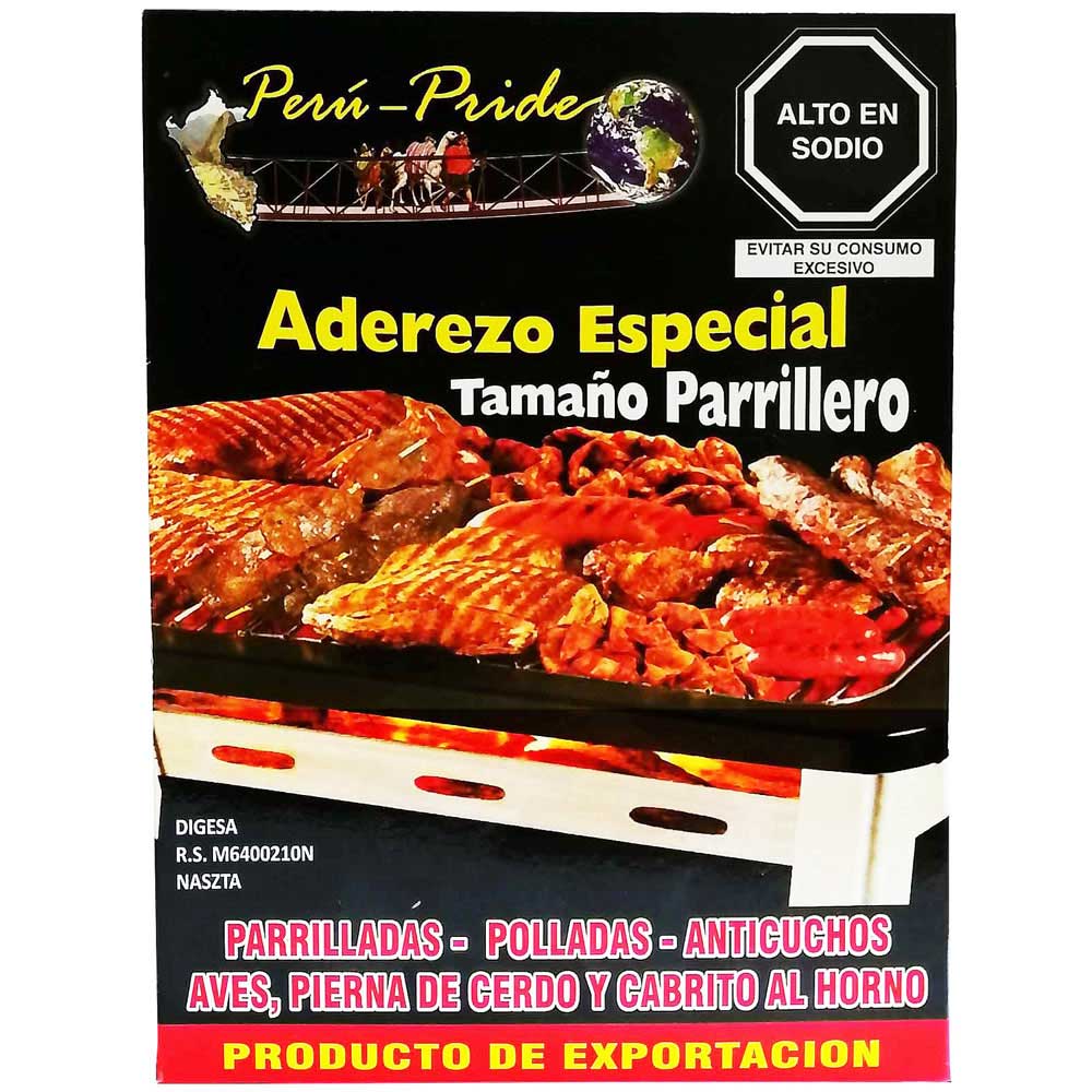 Aderezo Parrillero PERÚ PRIDE Bolsa 400g