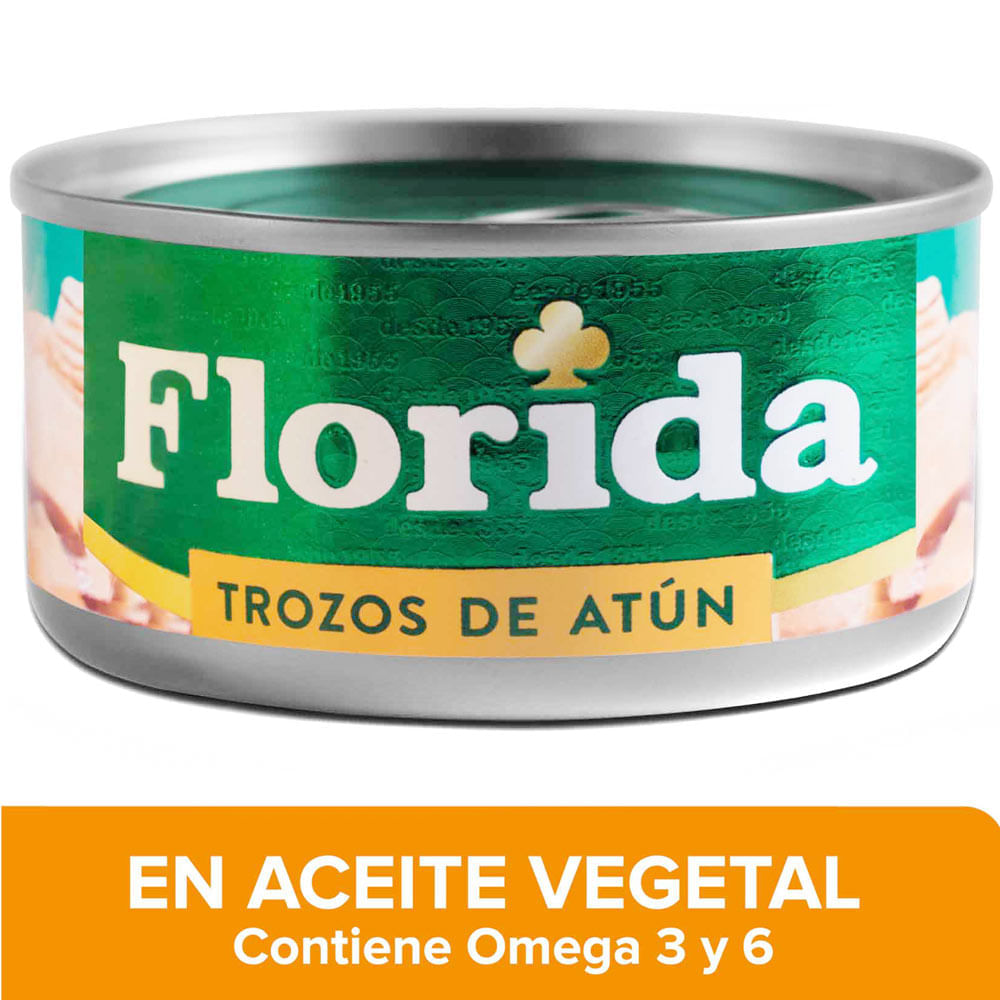 Trozos de Atún FLORIDA en Aceite Vegetal Lata 170g