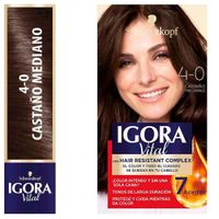 Tinte para Cabello IGORA 4-0 Castaño Mediano Caja 1un