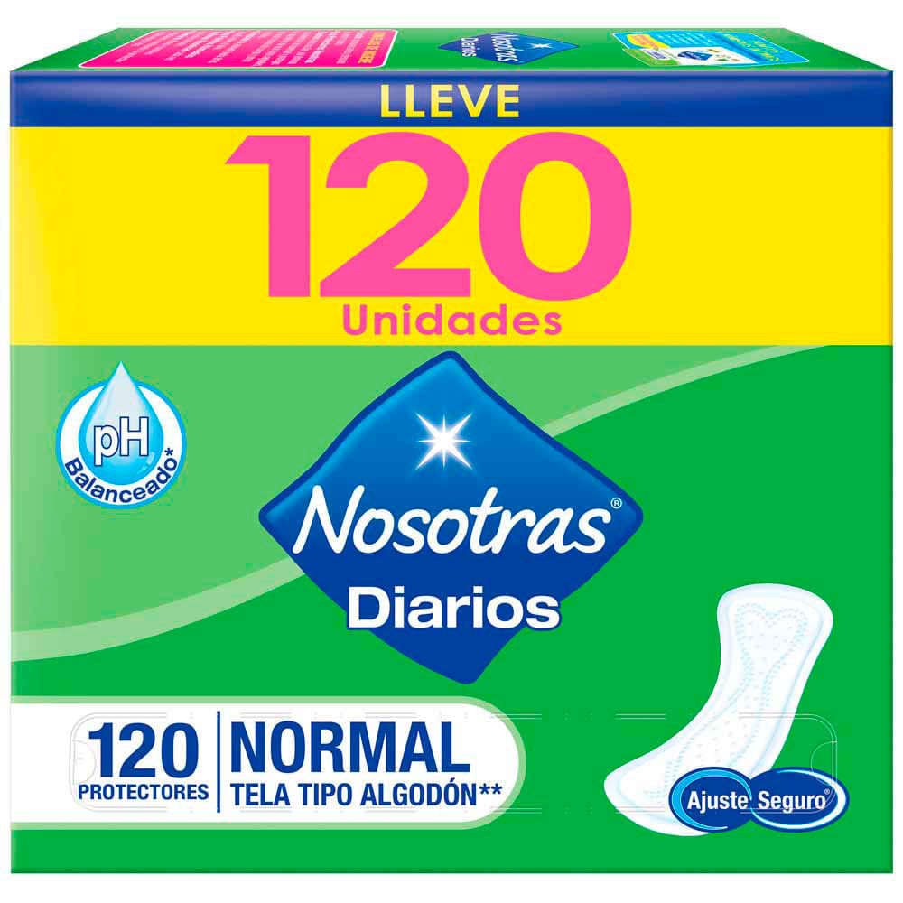 Protectores Diarios NOSOTRAS Normal Paquete 120un