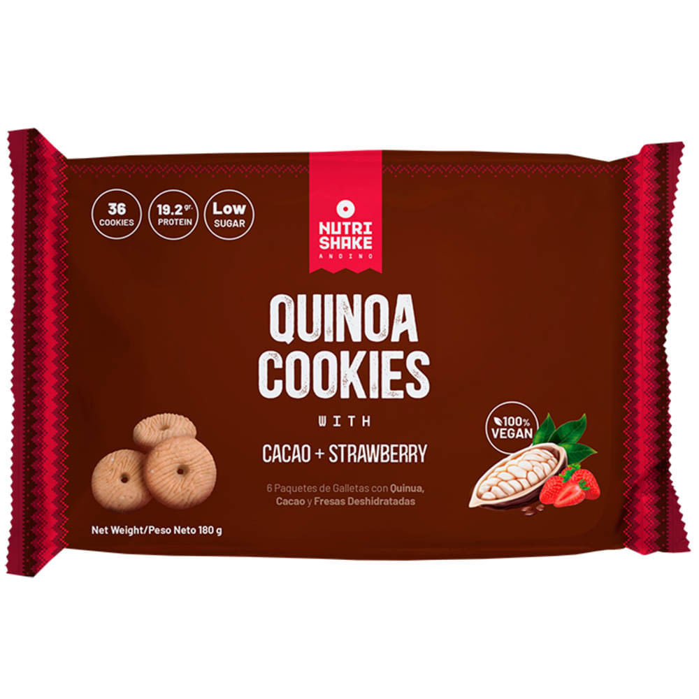 Galletas Integrales NUTRISHAKE de Cacao y Fresa Bolsa 6un