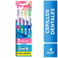 Cepillo de Dientes ORAL B Color Paquete 4un