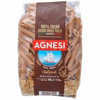 Fideos AGNESI Penne rigate pasta Integral Bolsa 500g