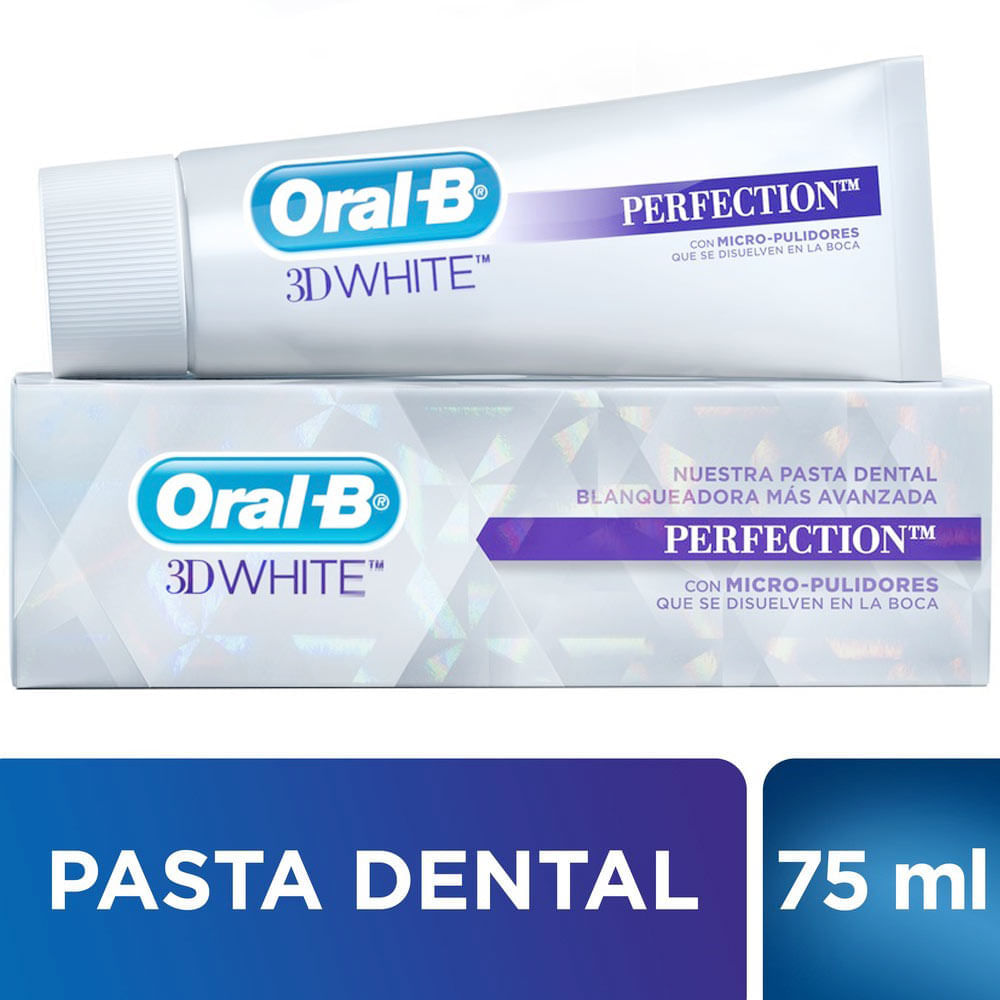Pasta Dental ORAL B 3D White Perfection Crystal Mint Tubo 75ml