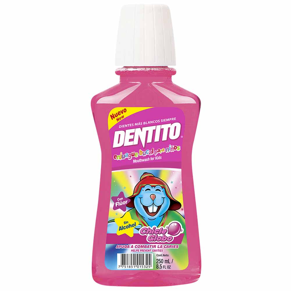 Enjuague Bucal DENTO Kids Tutifrutti Botella 250ml