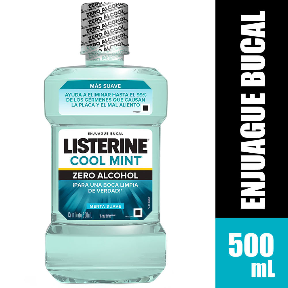 Enjuague bucal LISTERINE Zero menta suave Botella 500Ml