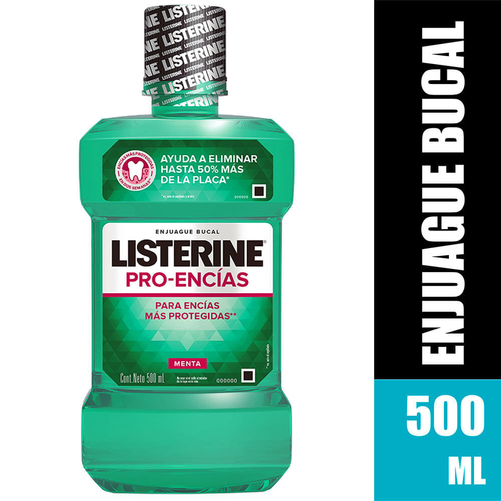 Enjuague bucal LISTERINE Menta Botella 500Ml