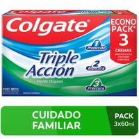 Pasta Dental Colgate Triple Acción 3x60ml