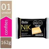 Wafer Cuadrado NIK Relleno con Crema Sabor a Vainilla Paquete 6un