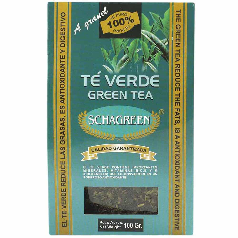 Infusiones SCHAGREEM Té verde con Stevia Caja 100un