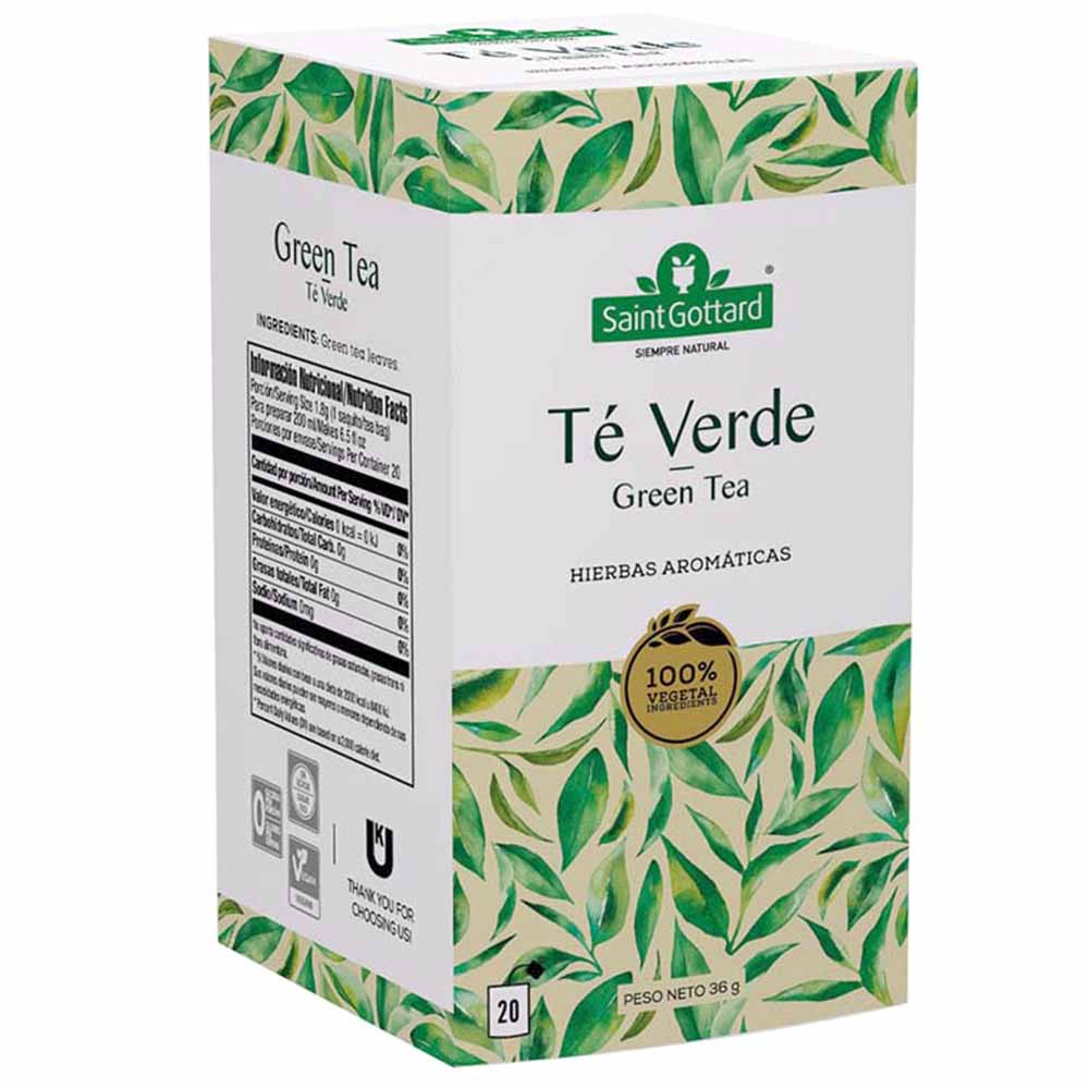 Infusiones SAINT GOTTARD Té Verde Caja 20un