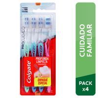 Cepillo de Dientes COLGATE Pro Cuidado Paquete 4un